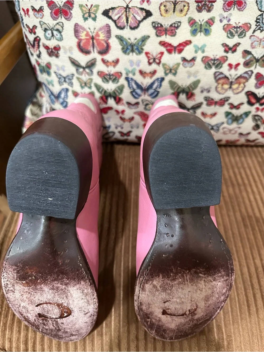 City Boots Pink Heart Cowboy Boots Girls Size 1 Handmade Leather Western Boots